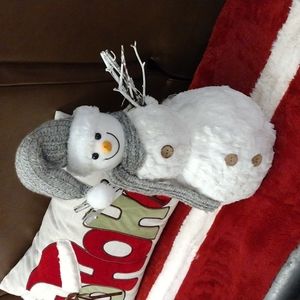 SNOWMAN W/FAUX FUR